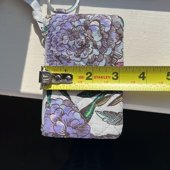 VERA BRADLEY LRG QUILTED CROSSBODY BAG PURSE IN PURPLE FLORAL LADY BUG PATTERN - Picture 15 of 15